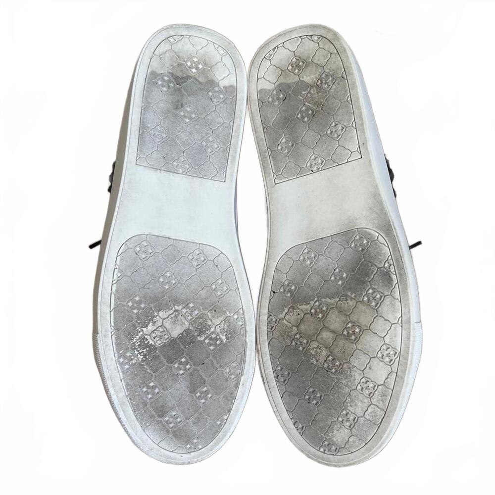 Nanette Lepore Wildflower Embroidered Sneakers Black Faux Leather Size 10M - Picture 6 of 8